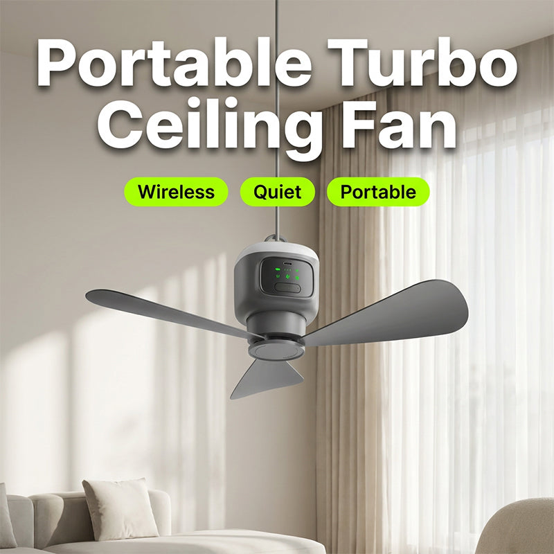 NOW 50% OFF！🌀 💡 Rechargeable Hanging Fan with Light – Cordless, practical & perfect for home, camping and travel 🏠 ⛺ ✨