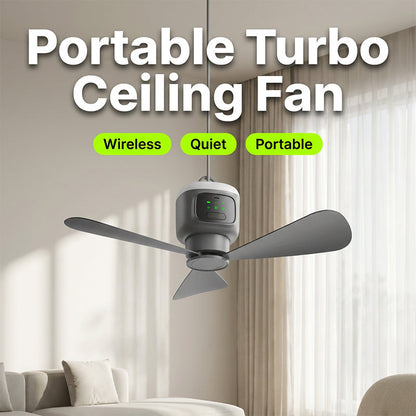NOW 50% OFF！🌀 💡 Rechargeable Hanging Fan with Light – Cordless, practical & perfect for home, camping and travel 🏠 ⛺ ✨