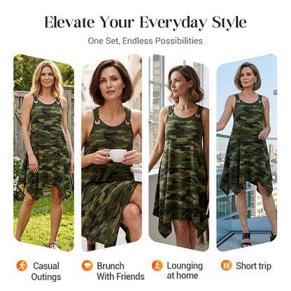 🎁2026 New Arrivals 50% OFF💥Sleeveless Camouflage Dress