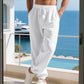 👖 🌾 Men's linen-blend leisure trousers with drawstring – Comfortable, lightweight & perfect for summer and everyday wear ✨
