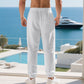 👖 🌾 Men's linen-blend leisure trousers with drawstring – Comfortable, lightweight & perfect for summer and everyday wear ✨