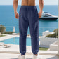 👖 🌾 Men's linen-blend leisure trousers with drawstring – Comfortable, lightweight & perfect for summer and everyday wear ✨