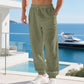 👖 🌾 Men's linen-blend leisure trousers with drawstring – Comfortable, lightweight & perfect for summer and everyday wear ✨