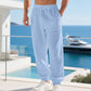 👖 🌾 Men's linen-blend leisure trousers with drawstring – Comfortable, lightweight & perfect for summer and everyday wear ✨