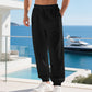 👖 🌾 Men's linen-blend leisure trousers with drawstring – Comfortable, lightweight & perfect for summer and everyday wear ✨