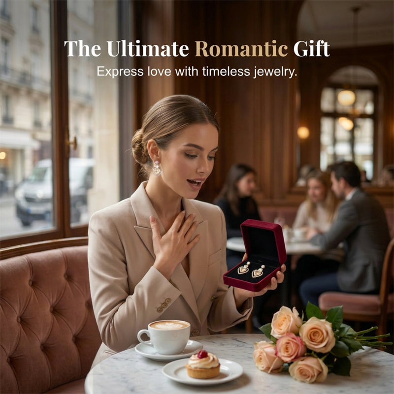 🎉BUY 1 GET 1 FREE🎁Women's Sparkling Double Heart Drop Earrings