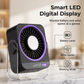 💐50% OFF ! 🔄🖥️ Desk & Wall Fan with LED Display – Portable, Quiet, 3 Speeds