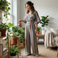 👚 50% OFF NOW! 🏆 Women's Striped Crop Top & Wide-Leg Pants Set – Flowy & breathable – Perfect for summer vacations, beach or resort wear – effortless matching style 👖