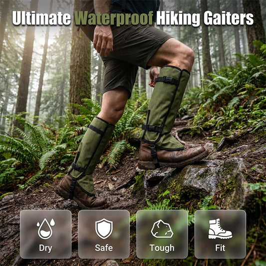 🥳2026 HOT SALE🥳💞50K+ SOLD!🏔️❄️ 50% OFF! Waterproof Gaiters for Hiking – Desert to alpine, all‑weather protection. Non‑slip fit, durable fabric. Step anywhere! 🌍✨