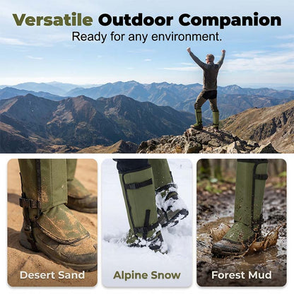 🥳2026 HOT SALE🥳💞50K+ SOLD!🏔️❄️ 50% OFF! Waterproof Gaiters for Hiking – Desert to alpine, all‑weather protection. Non‑slip fit, durable fabric. Step anywhere! 🌍✨