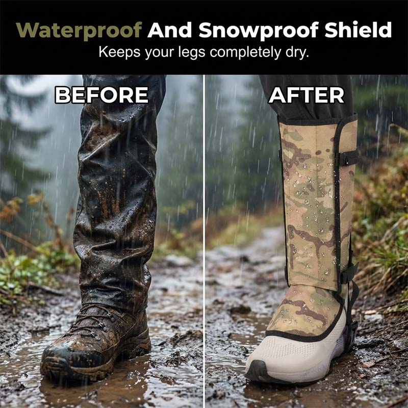🥳2026 HOT SALE🥳💞50K+ SOLD!🏔️❄️ 50% OFF! Waterproof Gaiters for Hiking – Desert to alpine, all‑weather protection. Non‑slip fit, durable fabric. Step anywhere! 🌍✨