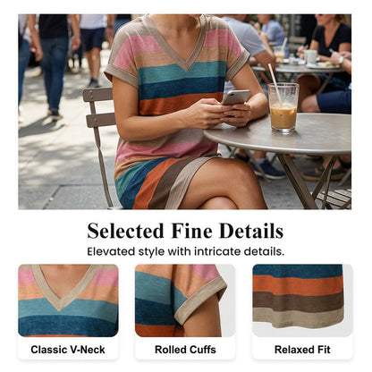 🎁50% OFF💥Women's Summer Casual V-Neck T-Shirt Dress🌸