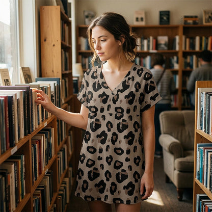 🎁50% OFF💥Women's Summer Casual V-Neck T-Shirt Dress🌸
