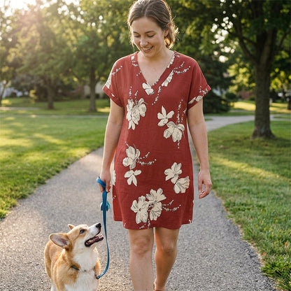 🎁50% OFF💥Women's Summer Casual V-Neck T-Shirt Dress🌸