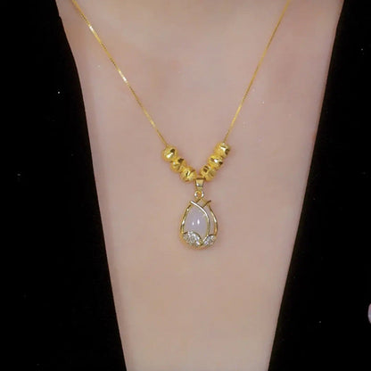 🌷 50% OFF! ✨ Elegant Tulip Pendant Necklace – Durable, Sparkling, Adjustable Chain 💎