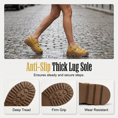 🥳2026 HOT SALE🥳💞50K+ SOLD!👡✨ 50% OFF! Platform Chunky Sandals – 5cm height boost, anti‑slip lug sole, breathable caged upper. Walk tall & comfy! 🌸💪