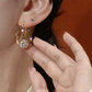 🔥Buy 1 Get 1 Free🔥 Double Hoop Sparkling Zirconia Ball Earrings