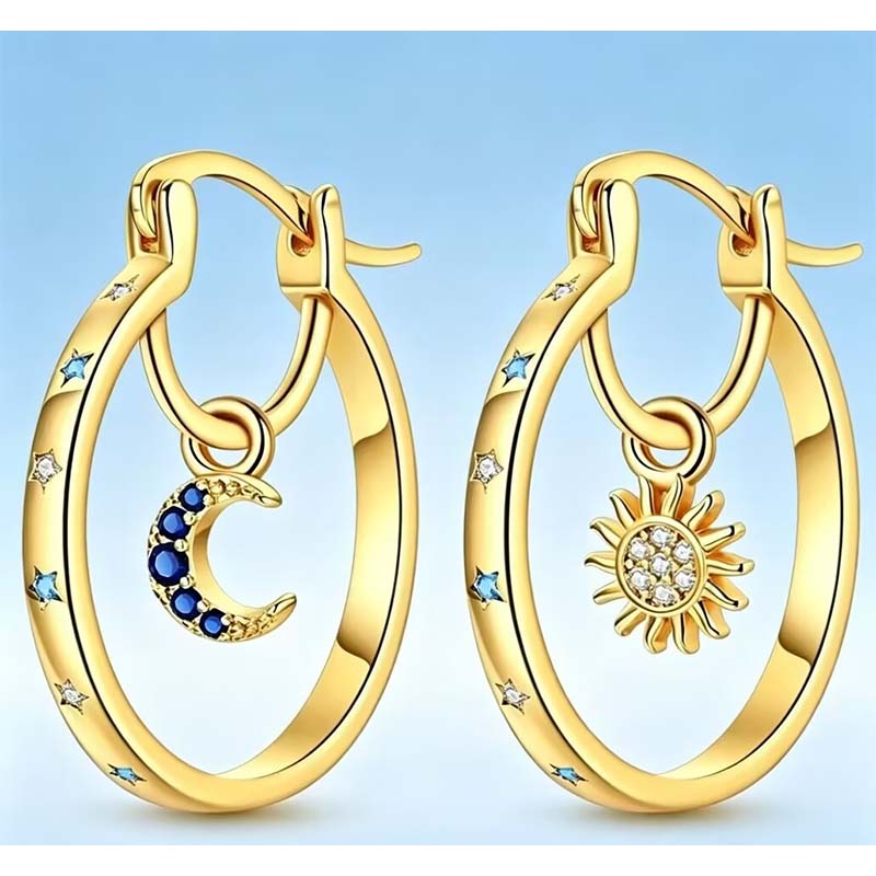 🎁New Arrival 50% OFF💥Celestial Double Layer Hoop Earrings