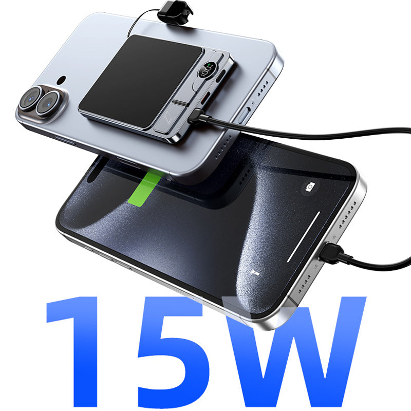 🔋  50% OFF! ✨ 3-in-1 Magnetic Portable Charger – Wireless, Built-in Stand, Slim 🍃