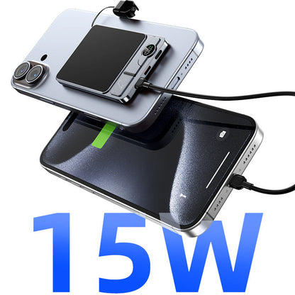 🔋  50% OFF! ✨ 3-in-1 Magnetic Portable Charger – Wireless, Built-in Stand, Slim 🍃