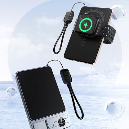 🔋  50% OFF! ✨ 3-in-1 Magnetic Portable Charger – Wireless, Built-in Stand, Slim 🍃