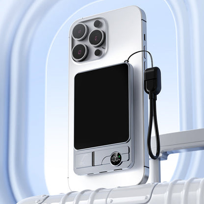 🔋  50% OFF! ✨ 3-in-1 Magnetic Portable Charger – Wireless, Built-in Stand, Slim 🍃