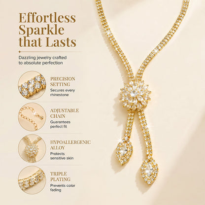 🎁2026 New Arrivals 50% OFF💥Women's Zircon Flower Jewelry Set – Elegant, Sparkling, Ready-to-Gift 💎