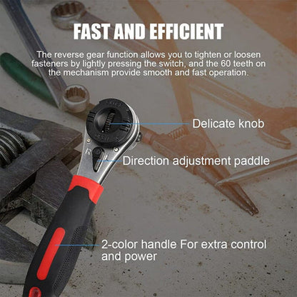 ⚡50% OFF🔧 Universal Adjustable Ratchet Wrench – 6-22mm Quick-Adjust, One Tool Does It All! | No More Fumbling for the Right Size