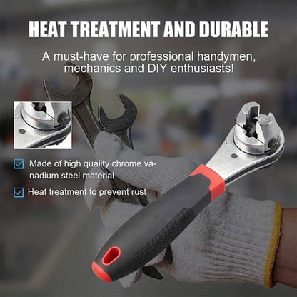 ⚡50% OFF🔧 Universal Adjustable Ratchet Wrench – 6-22mm Quick-Adjust, One Tool Does It All! | No More Fumbling for the Right Size