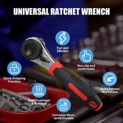 ⚡50% OFF🔧 Universal Adjustable Ratchet Wrench – 6-22mm Quick-Adjust, One Tool Does It All! | No More Fumbling for the Right Size