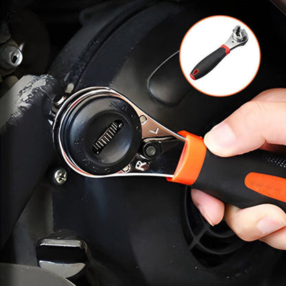 ⚡50% OFF🔧 Universal Adjustable Ratchet Wrench – 6-22mm Quick-Adjust, One Tool Does It All! | No More Fumbling for the Right Size