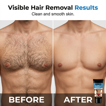 🔥 Buy 1 get 1🧔💨 Men's Gentle Hair Removal Cream – No Razor, No Pain, No Irritation | Smooth in 5 Mins ⏱️✨