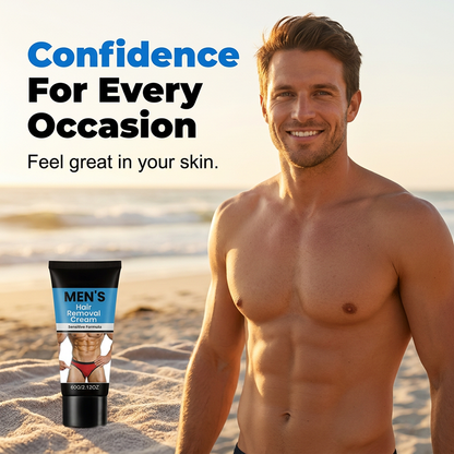 🔥 Buy 1 get 1🧔💨 Men's Gentle Hair Removal Cream – No Razor, No Pain, No Irritation | Smooth in 5 Mins ⏱️✨
