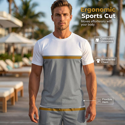 🎁2026 New Arrivals 50% OFF💥Men's Summer Color-Block Sportswear Set
