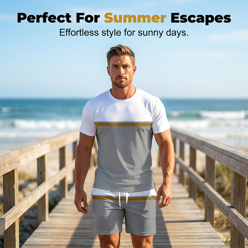 🎁2026 New Arrivals 50% OFF💥Men's Summer Color-Block Sportswear Set