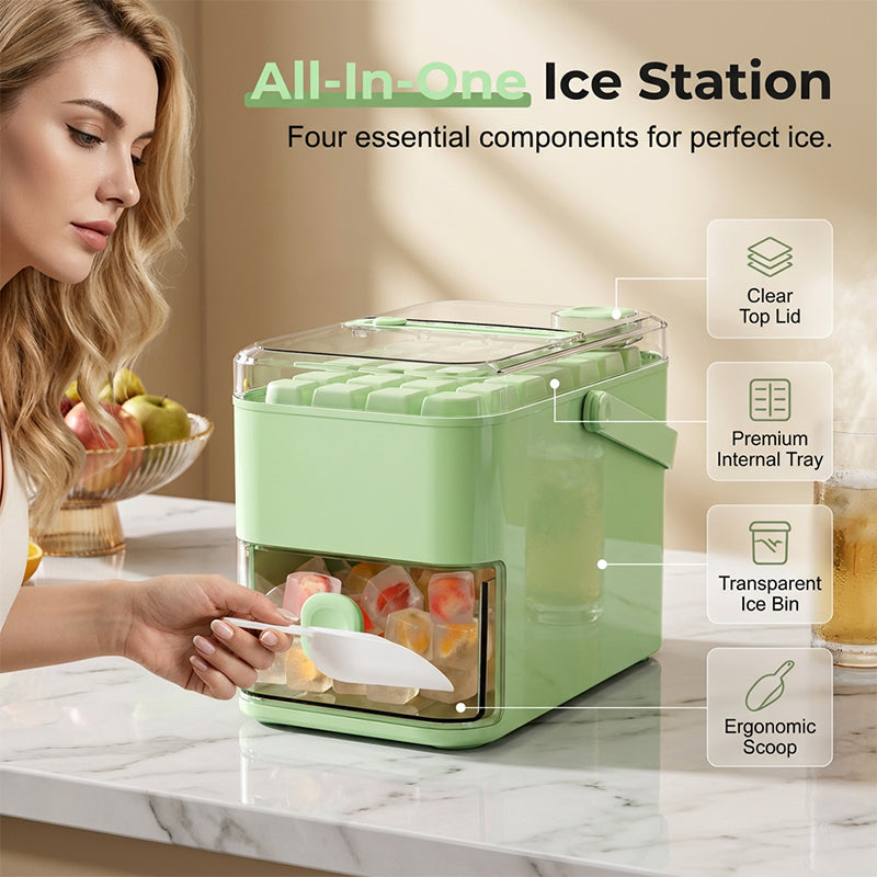 🔥50% OFF NOW! 🧊 Ditch the struggle. Press down, watch the ice plopinto the bin. Zero effort, max ice. 🚀