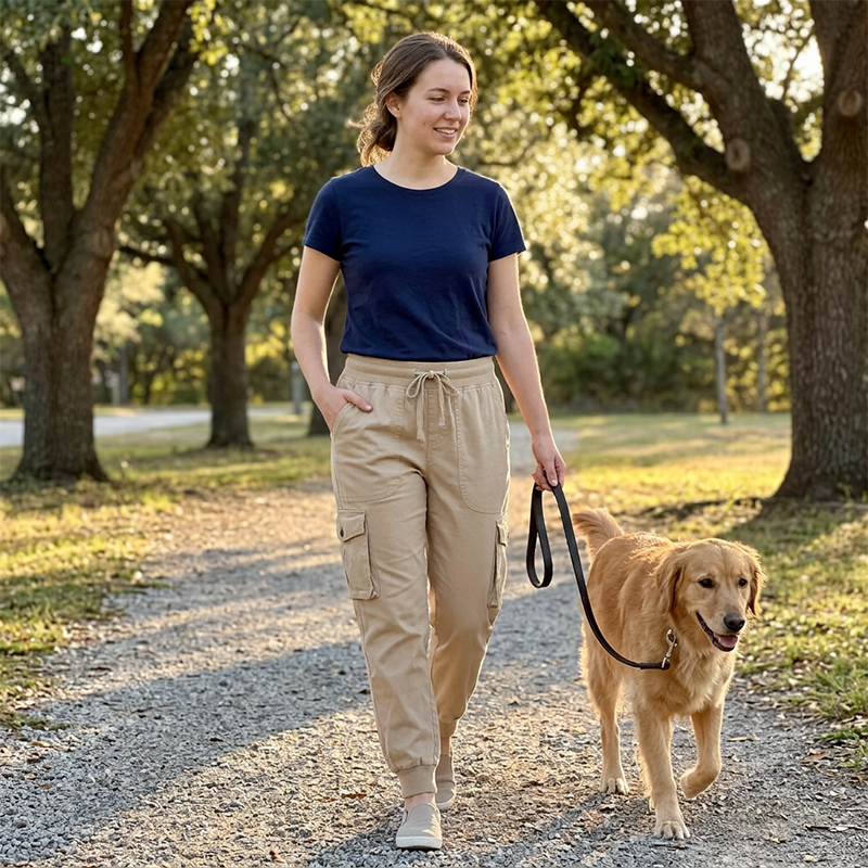 👖🫧 Women's Lightweight Cargo Joggers – Stretchy Waistband + Deep Pockets | Perfect for Travel or Work ✈️💼