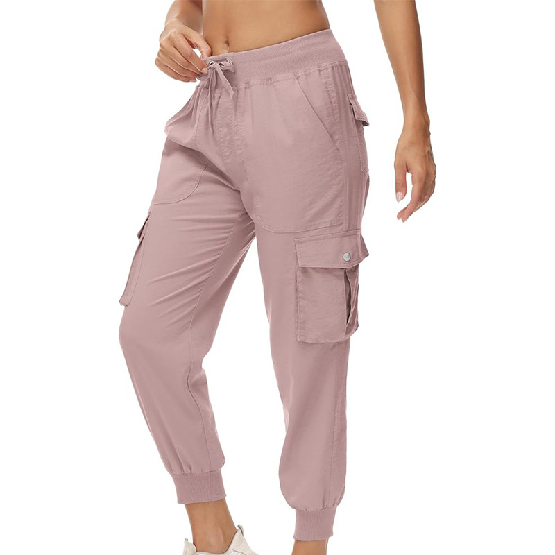 👖🫧 Women's Lightweight Cargo Joggers – Stretchy Waistband + Deep Pockets | Perfect for Travel or Work ✈️💼