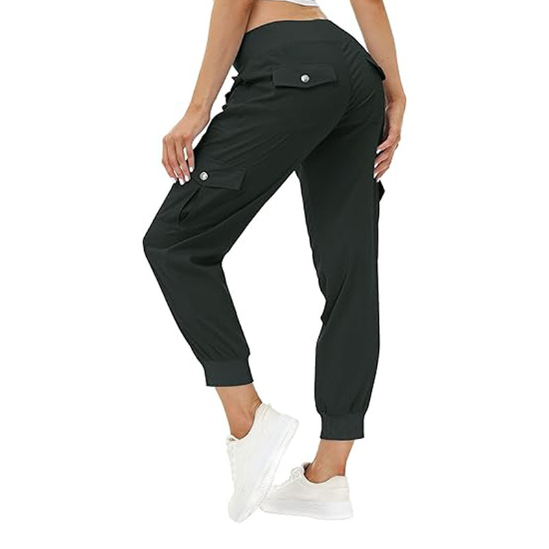 👖🫧 Women's Lightweight Cargo Joggers – Stretchy Waistband + Deep Pockets | Perfect for Travel or Work ✈️💼