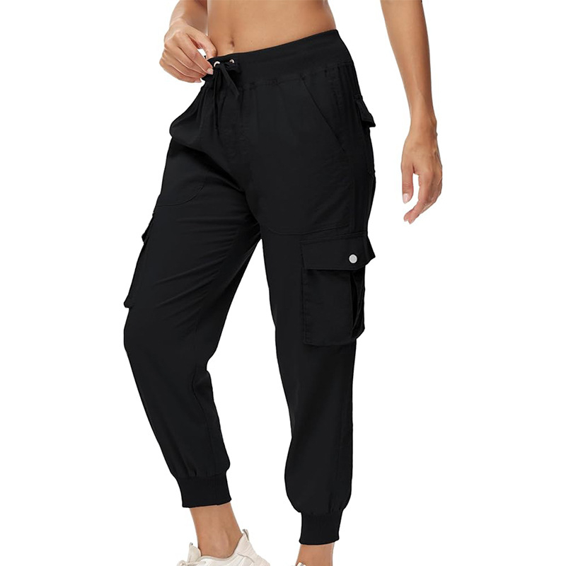 👖🫧 Women's Lightweight Cargo Joggers – Stretchy Waistband + Deep Pockets | Perfect for Travel or Work ✈️💼