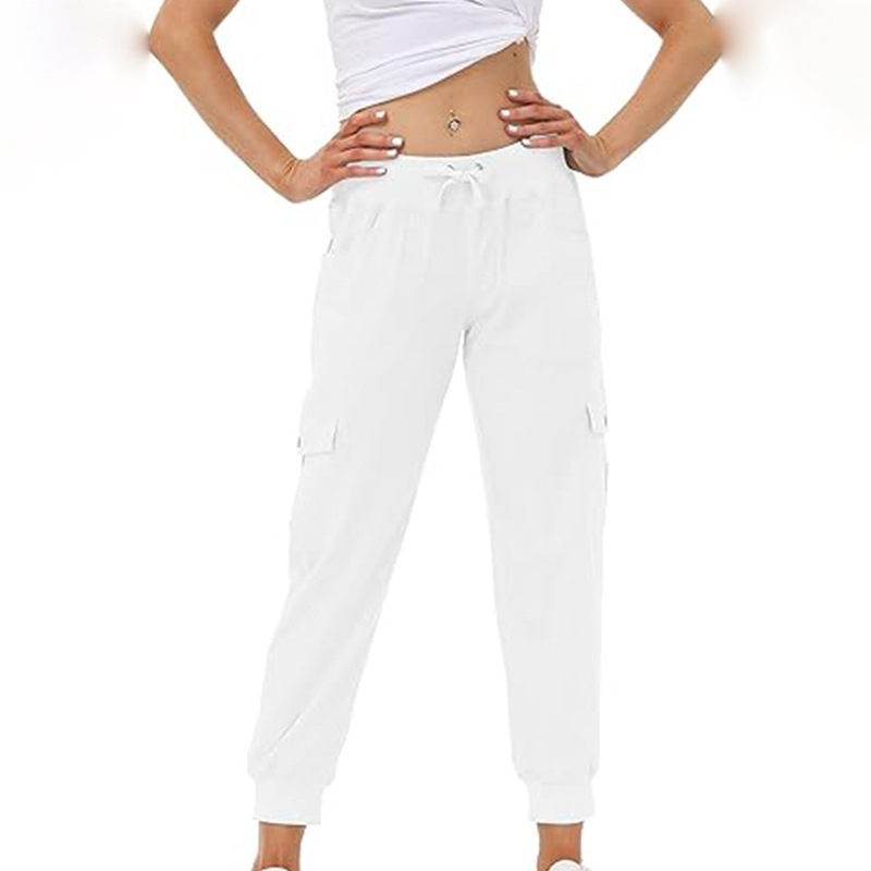 👖🫧 Women's Lightweight Cargo Joggers – Stretchy Waistband + Deep Pockets | Perfect for Travel or Work ✈️💼