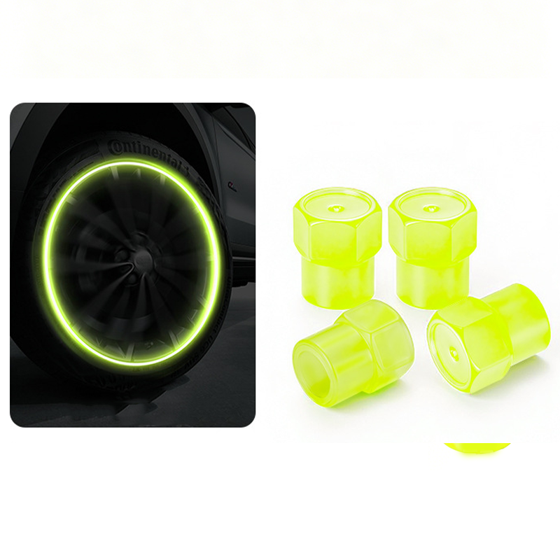 🌟🔩 Luminous Tire Valve Caps – Glow Green/Blue at Night | Universal Size | Dustproof & Rustproof 🛡️