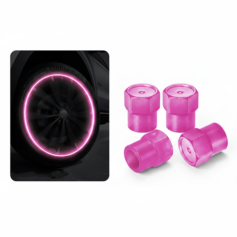 🌟🔩 Luminous Tire Valve Caps – Glow Green/Blue at Night | Universal Size | Dustproof & Rustproof 🛡️
