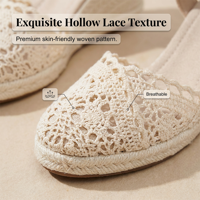 👡50% OFF NOW! 🏆 Women's Wedge Sandals – Breathable straw woven & lightweight – Cushioned footbed, non-slip sole – perfect for summer, beach or casual days ☀️