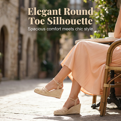 👡50% OFF NOW! 🏆 Women's Wedge Sandals – Breathable straw woven & lightweight – Cushioned footbed, non-slip sole – perfect for summer, beach or casual days ☀️
