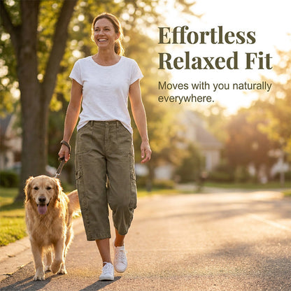 🎁2026 New Arrivals 50% OFF💥Women's Relaxed Casual Cargo Capris – Utility Pockets, Breathable, Relaxed Fit ✨