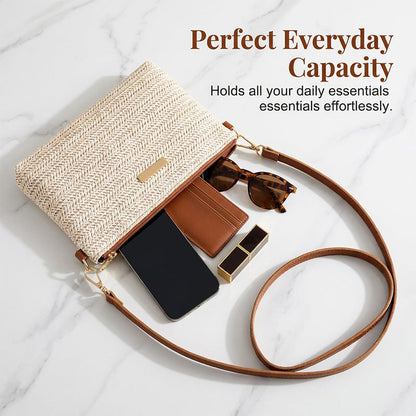 🎁2026 New Arrivals 50% OFF💥Women's Woven Straw Shoulder Clutch Bag – Lightweight, Versatile, Metallic Accents ✨