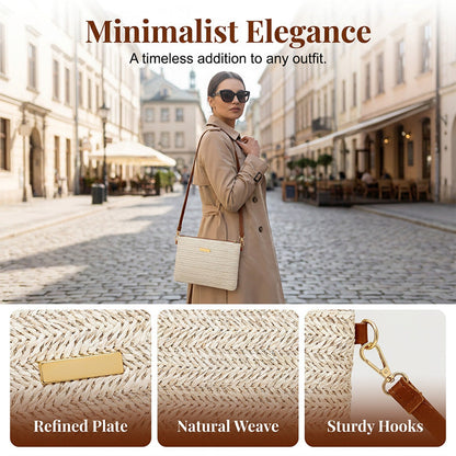 🎁2026 New Arrivals 50% OFF💥Women's Woven Straw Shoulder Clutch Bag – Lightweight, Versatile, Metallic Accents ✨