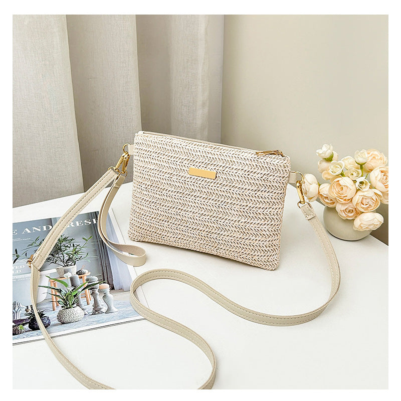 🎁2026 New Arrivals 50% OFF💥Women's Woven Straw Shoulder Clutch Bag – Lightweight, Versatile, Metallic Accents ✨