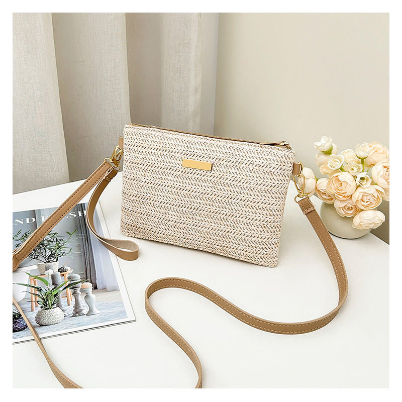 🎁2026 New Arrivals 50% OFF💥Women's Woven Straw Shoulder Clutch Bag – Lightweight, Versatile, Metallic Accents ✨
